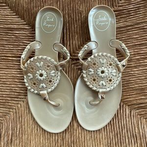 Jack Rogers size 4 gold girls sandals